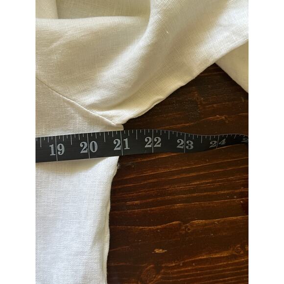 NWT For Cynthia Lagenlook Linen Hooded Shirt Jacket S Cream Luxury Minimalist - Picture 13 of 16